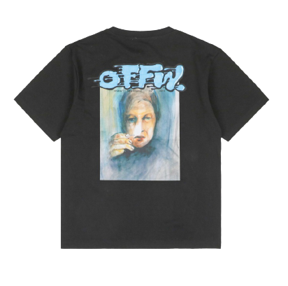 [TOP] Off White 오프화이트 성냥팔이 소녀 프린트 반팔 티셔츠