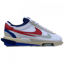 [정품급버전] 사카이 X 나이키 줌 Cortez 4.0 SP 화이트 레드 블루 UK DQ0581-100