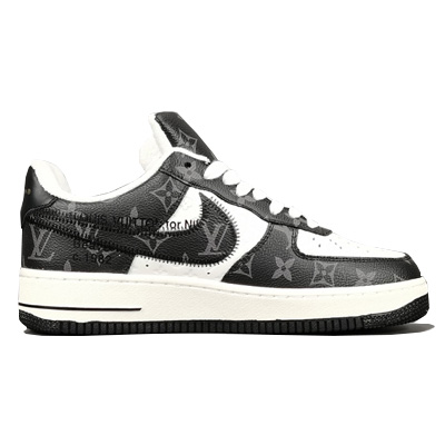 [GOD버전] 루이비통 x 나이키 에어포스 1 로우 바이 버질 아블로 화이트 코멧 블랙 Louis Vuitton x Air Force 1