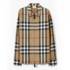 [CA셀러] BURBERRY 버버리 이그재저레이트 체크 코튼 오버사이즈 셔츠