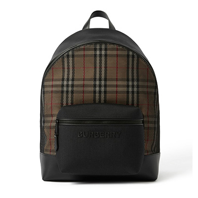 [BURBERRY] 버버리 체크 메시 백팩 아카이브 베이지 80660971