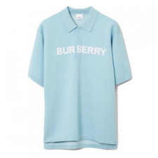 [C셀러] BURBERRY 버버리 로고 디테일 울 코튼 폴로셔츠