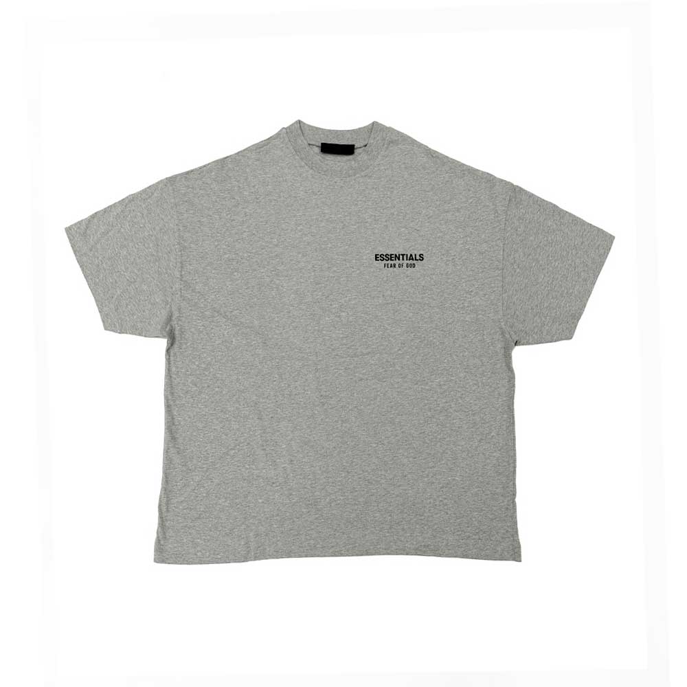 Fear of God ESSENTIALS 블랙 저지 크루넥 티셔츠 - Jersey Crewneck T-Shirt in Black