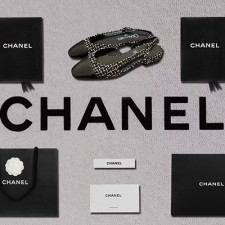 [펌프스/힐] CHANEL SHOES 23P 팬더샵슈즈 샤넬슬링백 CC로고 퀄팅미드샌들 베이지