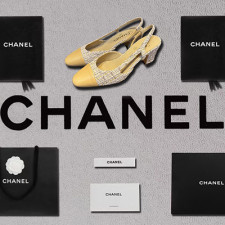 [펌프스/힐] CHANEL SHOES 팬더샵슈즈 샤넬슬링백 CC로고 퀄팅미드힐 베이지