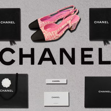 [펌프스/힐] CHANEL SHOES 팬더샵슈즈 샤넬슬링백 CC로고 퀄팅미드힐 핑크