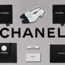 [펌프스/힐] CHANEL SHOES 팬더샵슈즈 샤넬슬링백 CC로고 퀄팅미드힐 화이트