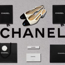 [펌프스/힐] CHANEL SHOES 22C 팬더샵슈즈 샤넬슬링백 CC로고 퀄팅미드힐 화이트