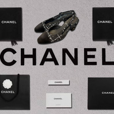 [펌프스/힐] CHANEL SHOES 23k 팬더샵슈즈 샤넬슬링백 CC로고 퀄팅미드힐 검정