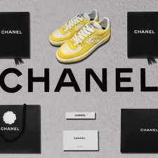 [스니커즈] CHANEL 24C 팬더샵신발 샤넬  라이트옐로우 운동화 빈티지런닝슈즈