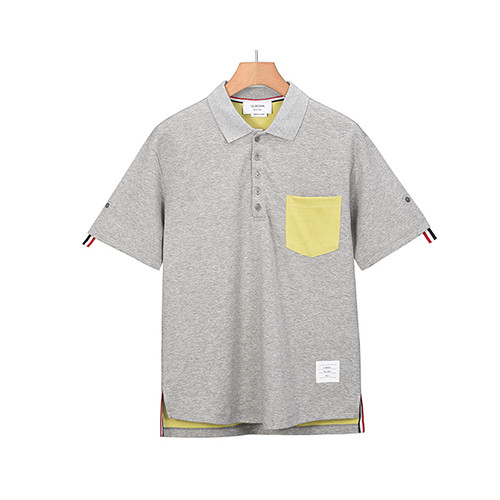 [남성] THOM BROWNE 톰브라운 봄신상 빈티지 패션 카라반팔티셔츠